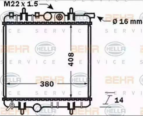 BEHR HELLA Service 8MK 376 771-481 - Radiator, engine cooling autospares.lv