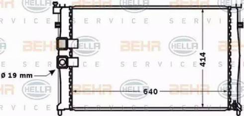 BEHR HELLA Service 8MK 376 771-431 - Radiator, engine cooling autospares.lv