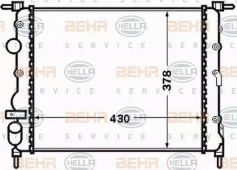 BEHR HELLA Service 8MK 376 771-671 - Radiator, engine cooling autospares.lv