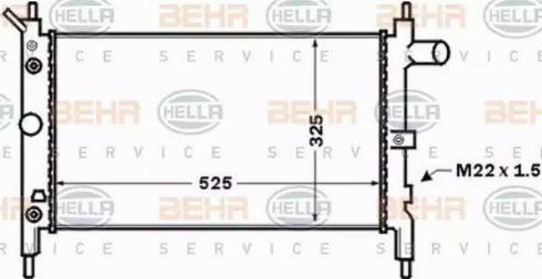 BEHR HELLA Service 8MK 376 771-051 - Radiator, engine cooling autospares.lv