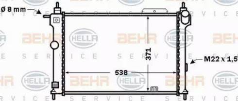 BEHR HELLA Service 8MK 376 771-061 - Radiator, engine cooling autospares.lv