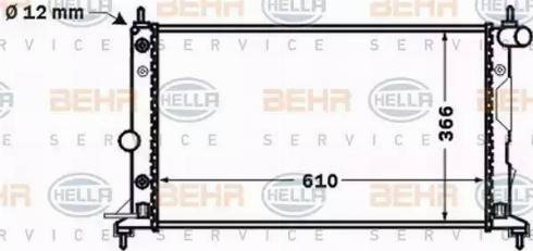 BEHR HELLA Service 8MK 376 771-181 - Radiator, engine cooling autospares.lv