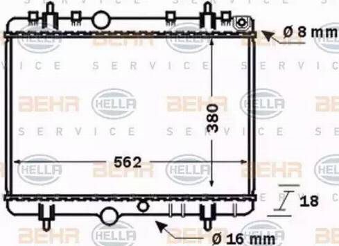 BEHR HELLA Service 8MK 376 771-391 - Radiator, engine cooling autospares.lv