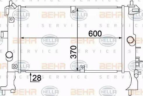 BEHR HELLA Service 8MK 376 771-241 - Radiator, engine cooling autospares.lv