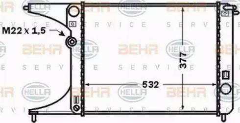 BEHR HELLA Service 8MK 376 771-251 - Radiator, engine cooling autospares.lv