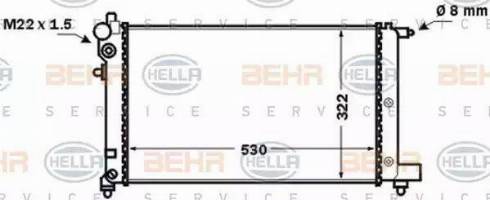 BEHR HELLA Service 8MK 376 771-281 - Radiator, engine cooling autospares.lv