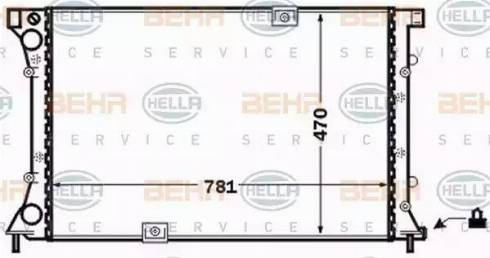 BEHR HELLA Service 8MK 376 771-771 - Radiator, engine cooling autospares.lv