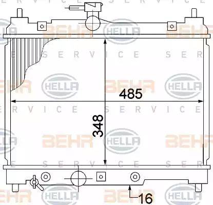 BEHR HELLA Service 8MK 376 773-461 - Radiator, engine cooling autospares.lv