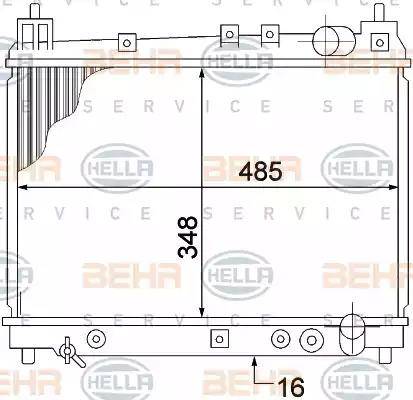 BEHR HELLA Service 8MK 376 773-471 - Radiator, engine cooling autospares.lv