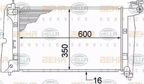 BEHR HELLA Service 8MK 376 773-631 - Radiator, engine cooling autospares.lv