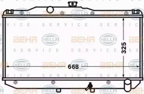 BEHR HELLA Service 8MK 376 773-041 - Radiator, engine cooling autospares.lv