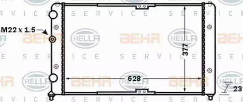 BEHR HELLA Service 8MK 376 773-791 - Radiator, engine cooling autospares.lv