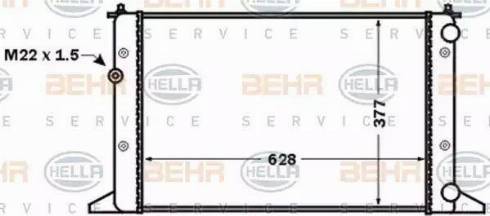 BEHR HELLA Service 8MK 376 773-751 - Radiator, engine cooling autospares.lv