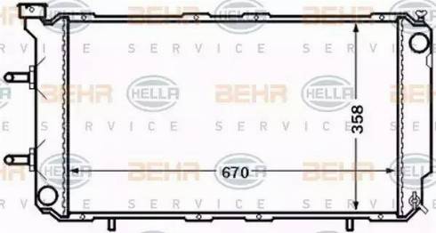 BEHR HELLA Service 8MK 376 772-551 - Radiator, engine cooling autospares.lv