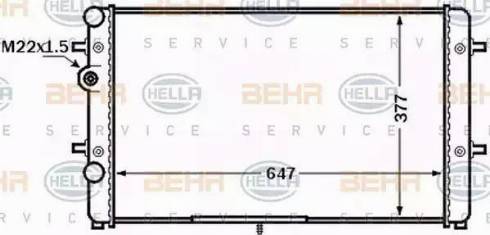 BEHR HELLA Service 8MK 376 772-501 - Radiator, engine cooling autospares.lv