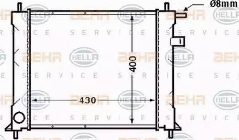 BEHR HELLA Service 8MK 376 772-161 - Radiator, engine cooling autospares.lv