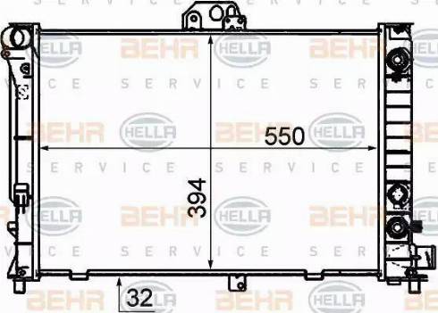 BEHR HELLA Service 8MK 376 772-361 - Radiator, engine cooling autospares.lv