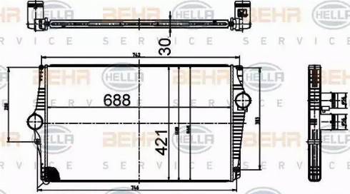 BEHR HELLA Service 8ML 376 988-534 - Intercooler, charger autospares.lv