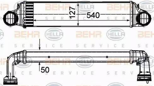 BEHR HELLA Service 8ML 376 988-064 - Intercooler, charger autospares.lv
