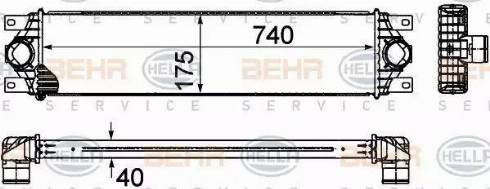 BEHR HELLA Service 8ML 376 899-011 - Intercooler, charger autospares.lv