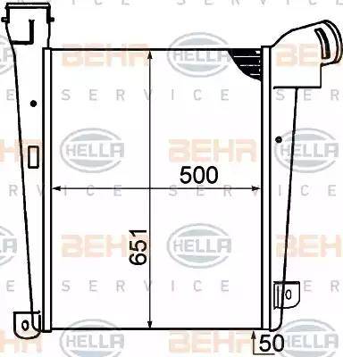 BEHR HELLA Service 8ML 376 792-061 - Intercooler, charger autospares.lv