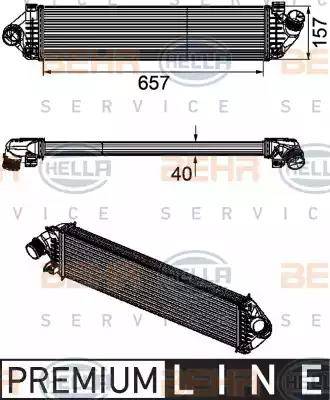 BEHR HELLA Service 8ML 376 746-471 - Intercooler, charger autospares.lv