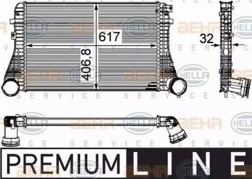 BEHR HELLA Service 8ML 376 746-061 - Intercooler, charger autospares.lv