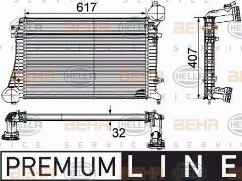 BEHR HELLA Service 8ML 376 746-071 - Intercooler, charger autospares.lv