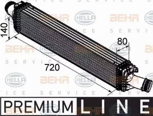 BEHR HELLA Service 8ML 376 746-181 - Intercooler, charger autospares.lv