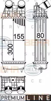 BEHR HELLA Service 8ML 376 746-771 - Intercooler, charger autospares.lv