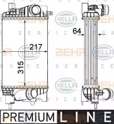 BEHR HELLA Service 8ML 376 756-421 - Intercooler, charger autospares.lv