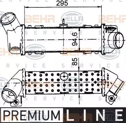 BEHR HELLA Service 8ML 376 765-171 - Intercooler, charger autospares.lv