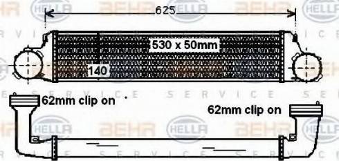 BEHR HELLA Service 8ML 376 787-141 - Intercooler, charger autospares.lv