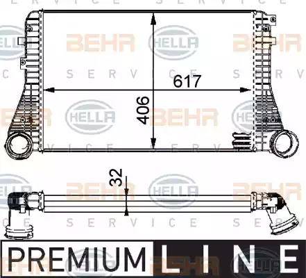 BEHR HELLA Service 8ML 376 723-541 - Intercooler, charger autospares.lv