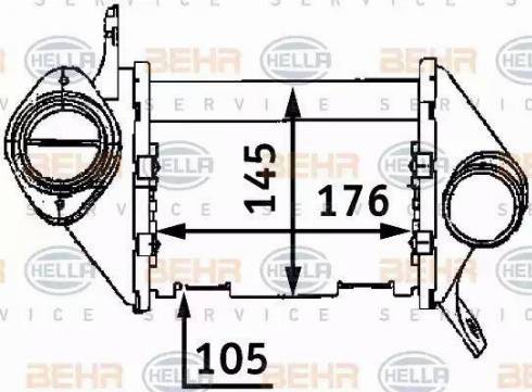 BEHR HELLA Service 8ML 376 723-331 - Intercooler, charger autospares.lv