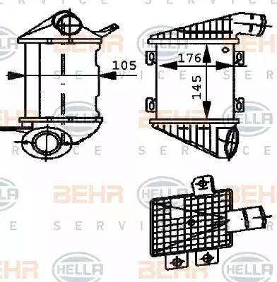 BEHR HELLA Service 8ML 376 723-261 - Intercooler, charger autospares.lv