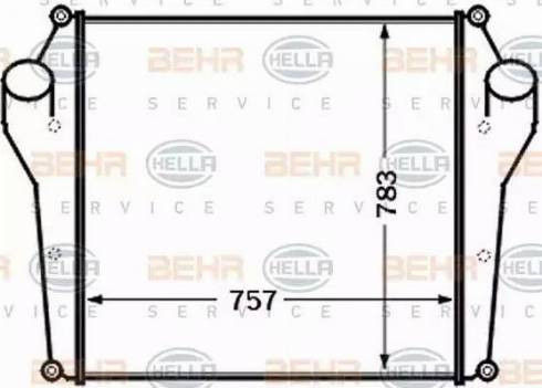 BEHR HELLA Service 8ML 376 727-541 - Intercooler, charger autospares.lv