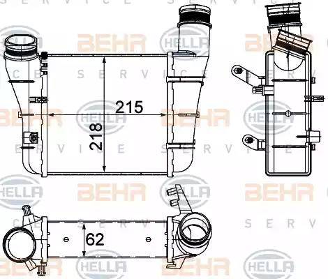 BEHR HELLA Service 8ML 376 776-081 - Intercooler, charger autospares.lv