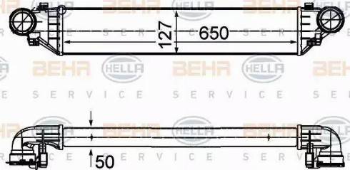 BEHR HELLA Service 8ML 376 776-354 - Intercooler, charger autospares.lv