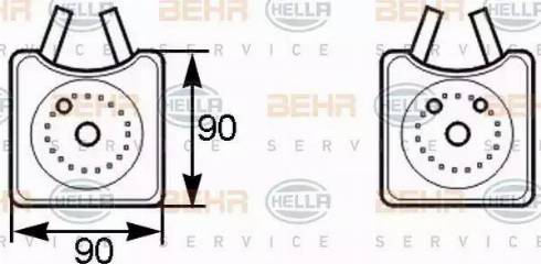 BEHR HELLA Service 8MO 376 778-001 - Oil Cooler, engine oil autospares.lv