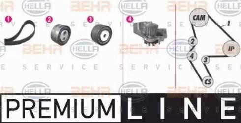 BEHR HELLA Service 8MP 376 809-891 - Water Pump & Timing Belt Set autospares.lv