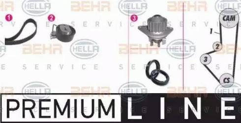 BEHR HELLA Service 8MP 376 809-831 - Water Pump & Timing Belt Set autospares.lv