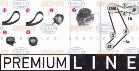 BEHR HELLA Service 8MP 376 804-841 - Water Pump & Timing Belt Set autospares.lv