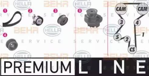 BEHR HELLA Service 8MP 376 804-861 - Water Pump & Timing Belt Set autospares.lv