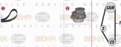 BEHR HELLA Service 8MP 376 804-831 - Water Pump & Timing Belt Set autospares.lv