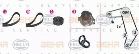 BEHR HELLA Service 8MP 376 804-821 - Water Pump & Timing Belt Set autospares.lv