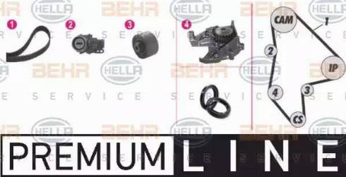 BEHR HELLA Service 8MP 376 805-861 - Water Pump & Timing Belt Set autospares.lv