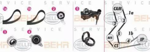 BEHR HELLA Service 8MP 376 806-861 - Water Pump & Timing Belt Set autospares.lv