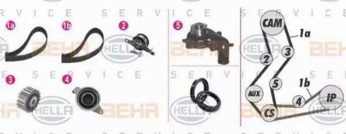 BEHR HELLA Service 8MP 376 806-801 - Water Pump & Timing Belt Set autospares.lv