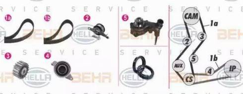 BEHR HELLA Service 8MP 376 806-811 - Water Pump & Timing Belt Set autospares.lv